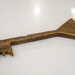 A hand wrought iron key made in UKOVMI A hand wrought iron key made in UKOVMI
