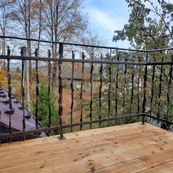 Wrought iron balcony railing - an exceptional railing forged for the balcony of a family home