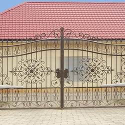 Portail en fer forgé de UKOVMI fabriqué pour une maison familiale Portail en fer forgé de UKOVMI fabriqué pour une maison familiale