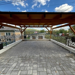 Garde-corps en fer forg dans le carport  garde-corps extrieur