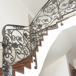 Interior staircase railing in a family home – forged railing Interior staircase railing in a family home – forged railing