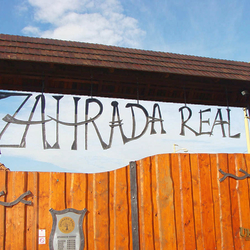 A forged sign - entrance to a garden centre