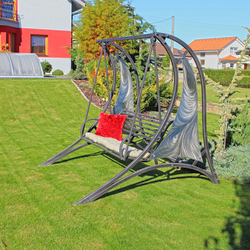 Balanoire de jardin moderne avec acier inox bross