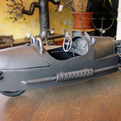 Voiture miniature forge à la main, modèle Morgan - œuvre d'art