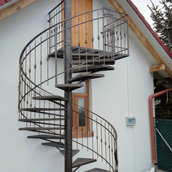 Exterior railings - spiral wrought iron railings