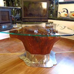 Luxurious coffee table made of an old oak root, matured for more than 350 years under the ground Luxurious coffee table made of an old oak root, matured for more than 350 years under the ground