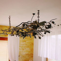 Plafonnier de luxe avec motif forestier - lustre artistique d'intérieur - éclairage moderne. Plafonnier de luxe avec motif forestier - lustre artistique d'intérieur - éclairage moderne.