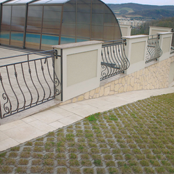 Garde-corps en fer forg sur la terrasse