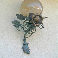 Tournesol forgé comme applique murale extérieure - luminaires forgés Tournesol forgé comme applique murale extérieure - luminaires forgés
