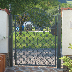 A wrought iron gate - waves