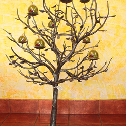 Bougeoir artistique en fer forg Arbre  une dcoration exceptionnelle pour un intrieur spacieux