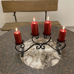 Advent candleholder for pre-Christmas family time  large forged candleholder