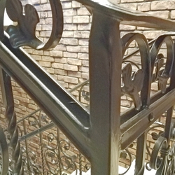 High quality forged railings in Pension Berg - detail High quality forged railings in Pension Berg - detail