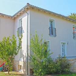 Exterior wrought-iron railings on windows made in Slovakia for a German client