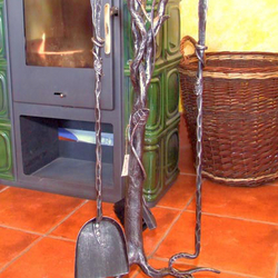 Fireplace tools - natural motif Fireplace tools - natural motif
