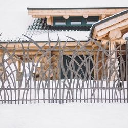 Portail forg avec un design exceptionnel, forg comme de l'herbe - clture de haute qualit