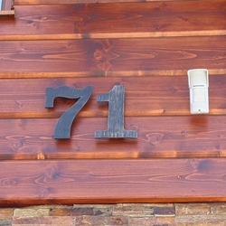 Numros forgs - plaque forge pour la maison
