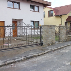 A wrought iron fence