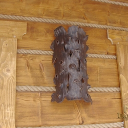 A wrought iron lamp shade - bark