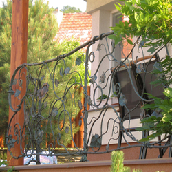 Garde-corps en fer forg de cette terrasse au motif vgtal conue entièrement à la main  Tournesol 