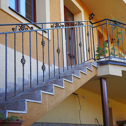An exterior railing - terrace stairs