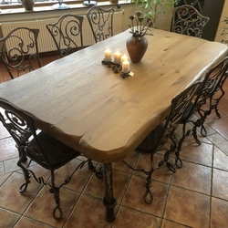 Table pour salle à manger haut de gamme  meuble en fer forg 