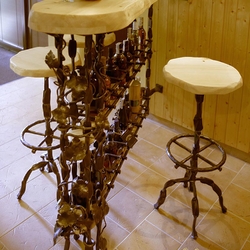 A wrought iron whiskey bar - wrought iron furniture