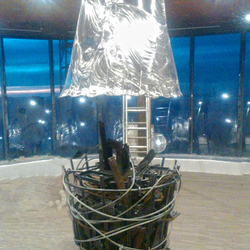 A stainless steel fireplace - Rotunda Chopok - Recast history A stainless steel fireplace - Rotunda Chopok - Recast history