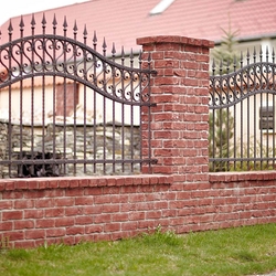 A wrought iron fence