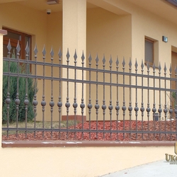 A wrought iron fence