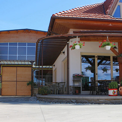 Stylish equipment of the restaurant and of the riding area Stylish equipment of the restaurant and of the riding area