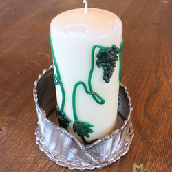 A stainless steel candleholder A stainless steel candleholder