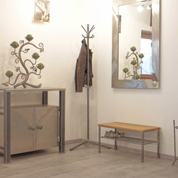 Mobilier moderne pour l'entre - porte-chaussures en fer forg, porte-manteau sur pied, porte-parapluie