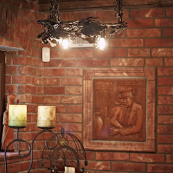 A wrought iron light Grapevine - a luxury light