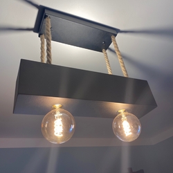Modern designer light in the kitchen