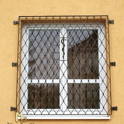 A wrought iron grille in a healthcare centre