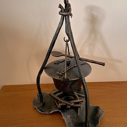 Dcoration pour tombe  chaudron artistique forg à la main  chandelier exprimant les souvenirs