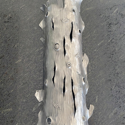 Original stainless steel lighting BARK made for a German client  a modern wall light