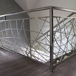 A stainless steel interior railing - modern design A stainless steel interior railing - modern design