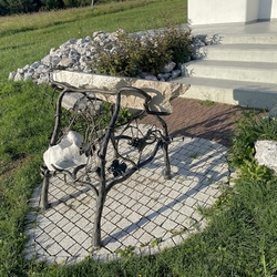 Handgeschmiedeter Altar mit Steintafel