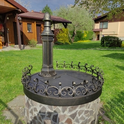 Couvercle forg pour puits - accessoire de jardin