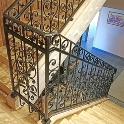 View of the interior railing after the reconstruction of the pension View of the interior railing after the reconstruction of the pension