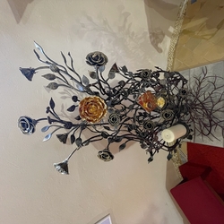 A hand-forged reliquary Rose bush in the church in Hermanovce - Slovakia A hand-forged reliquary Rose bush in the church in Hermanovce - Slovakia