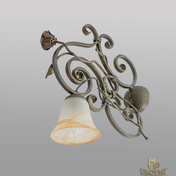 Applique murale de style rustique  luminaires romantique entrelac avec la rose en fer forg