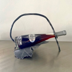 Cadeau pour homme  support à vin  feuille de vigne