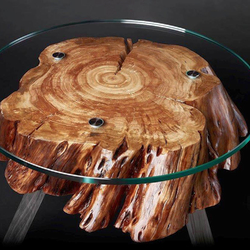 Table en chêne de luxe  chaque pièce est unique, fabrique en collaboration avec un sculpteur artistique