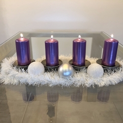 Bougeoir de l'Avent forg au design simple  bougeoir de Nol avec des clous pour fixer les bougies