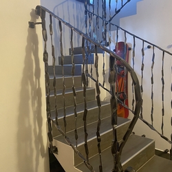 High quality forged interior railings in a family house High quality forged interior railings in a family house