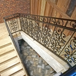 Staircase railings crafted in the Artistic Smithery UKOVMI - forged railings Staircase railings crafted in the Artistic Smithery UKOVMI - forged railings