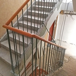 View of the interior railings before the reconstruction of the pension View of the interior railings before the reconstruction of the pension